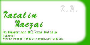 katalin maczai business card